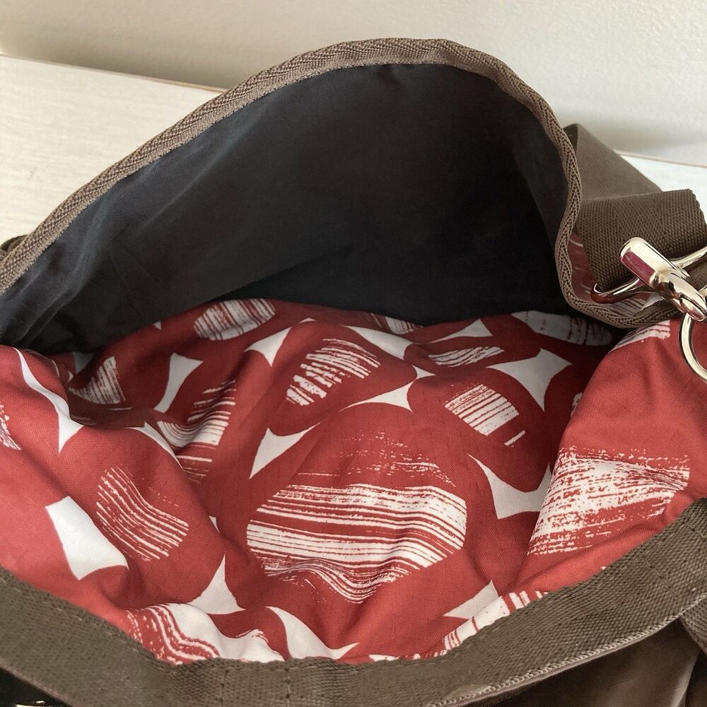 LeSportsac Liz Baby Diaper Bag Tote Large Pockets Rust Brown Utility Carry All - Picture 9 of 9